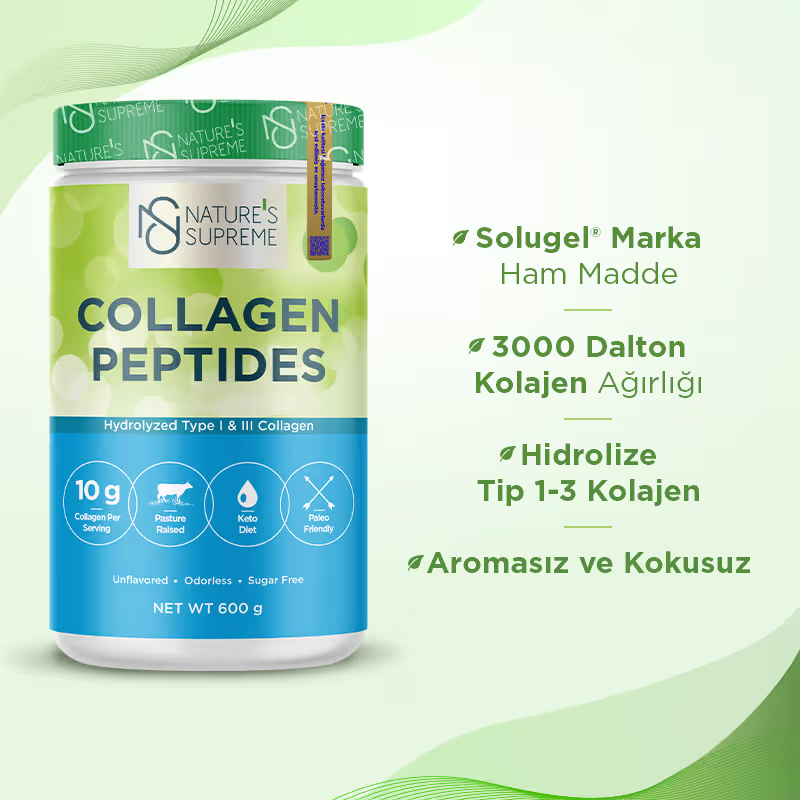 Nature's Supreme Collagen Peptides Powder 600 Gr Aromasız